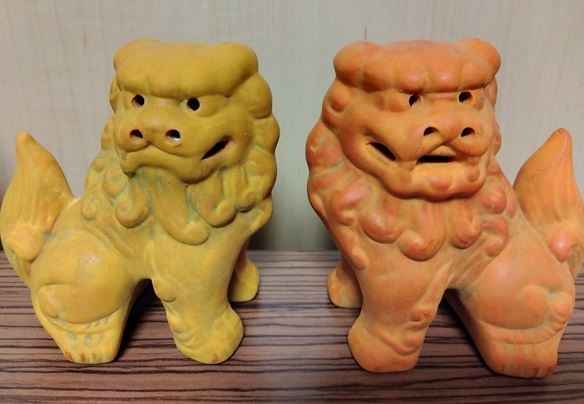 macacoが塗ったシーサー